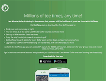 Tablet Screenshot of lastminutegolfer.com